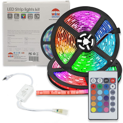 Slimme LEIDENE van de hoogspannings220v Regenboog Strook Lichte RGB Flexibele Geleide Lichte Bar
