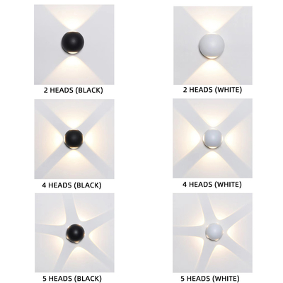 De creatieve Bal leidde Dwars Lichtgevende Openlucht Geleid Multi van de Muurlamp