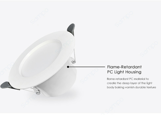 LEIDENE van 9W 12W In een nis gezette Downlight 4000K 6000K regelt In een nis gezette Verlichting retroactief aanpast