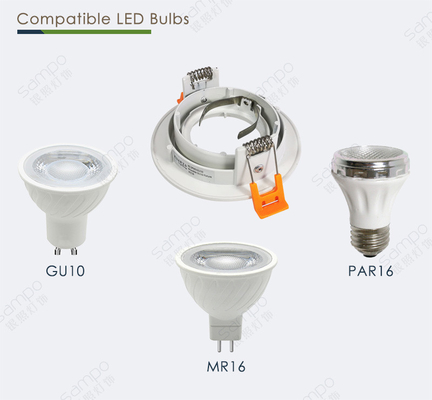 Van het de Matrijzenafgietsel van de Mr16g5.3 Gu10 Bol In een nis gezette Downlight Huisvesting het Aluminiumhuisvesting