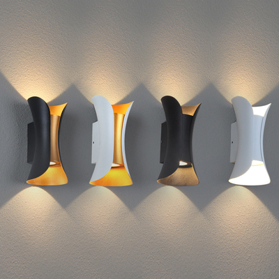 Zand Zwarte Cri80 6W Ip65 Waterdicht boven en beneden Lichtgevende Geleide Muurlampen