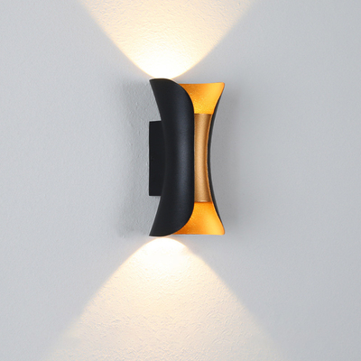 Zand Zwarte Cri80 6W Ip65 Waterdicht boven en beneden Lichtgevende Geleide Muurlampen