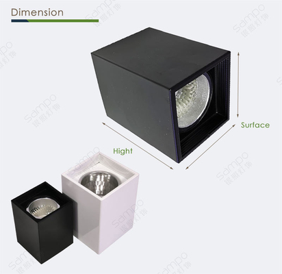 Opgezette Downlight de Huisvestingse27 Zwarte Schijnwerpers van 7W 12W 30W Oppervlakte