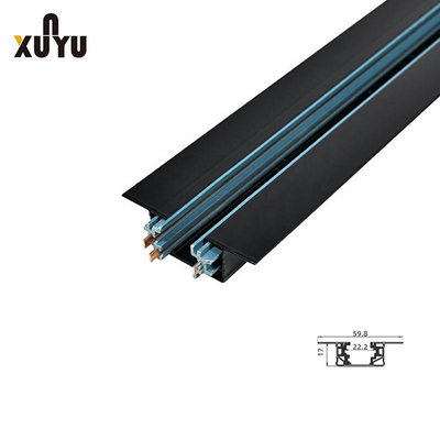 In een nis gezet Spoorwegsysteem 3 van de Spoorverlichting Zwarte het Spoorverlichting van het Draadaluminium