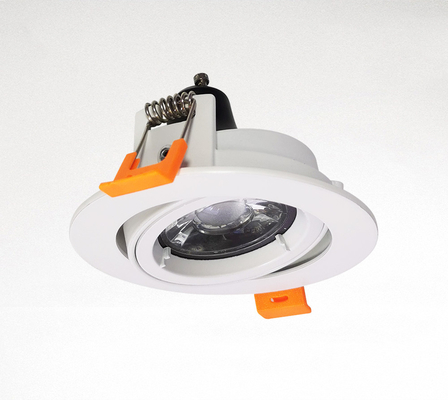 Het ronde Mr16 In een nis gezette Aanstekende Regelbare Aluminium van de Huisvestings Witte Kleur