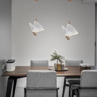 van 3D Glas Materiële LEIDENE Decoratie Tegenhanger de Lichte Vlinder voor Restaurant