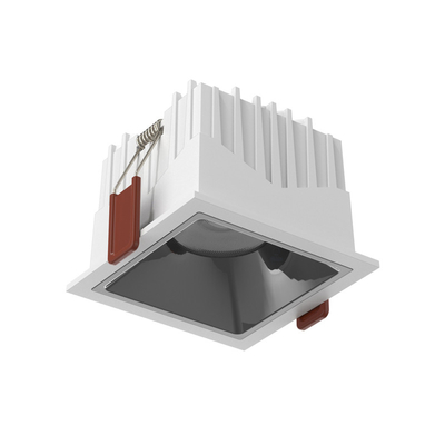 Wit Zwart Vierkant COB Dimbare verlichting Warmteafvoer Inbouwdownlight