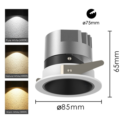 Verlichtingshoek 15° 24° 36° Led Spotlight Hotel Home Anti Glare Cob Downlight