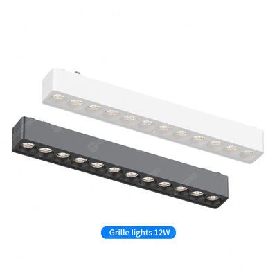 Commerciële woonkamer 48V Magnetisch spoorlicht 12W 3000K 4000K 5700K LED roosterlicht