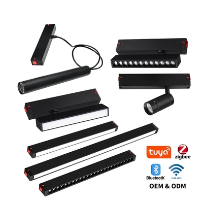 220V Geen hoofdlicht Magnetisch spoor lineair 3000K 10W 20W COB kandelaar