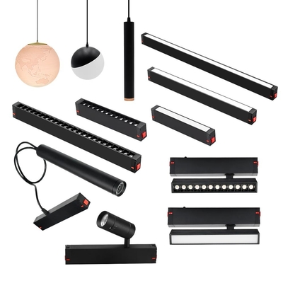 Smart Magnetic Track Light Zwart Ingebed Magnetic Light LED zonder hoofdlicht